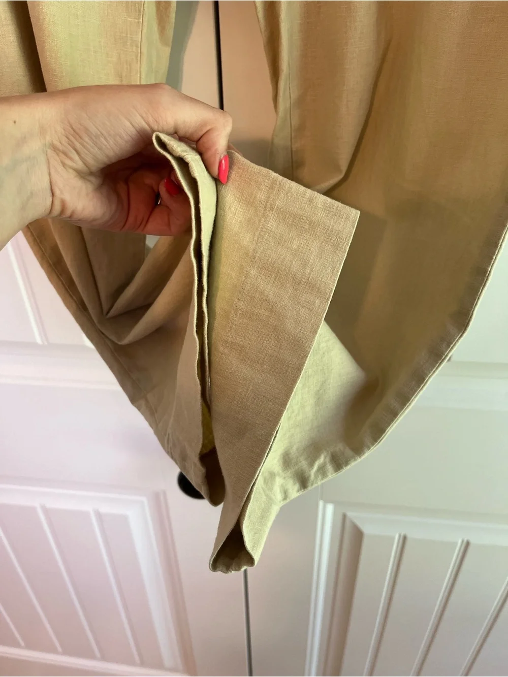 J. Crew Men’s Linen Cotton Blend Chino Pants Size 38x32 Beige Beach Vacation